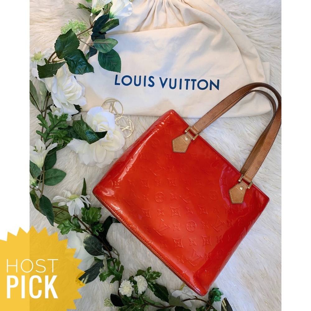 Louis Vuitton Monogram Vernis Houston Red Bag 🎉HP